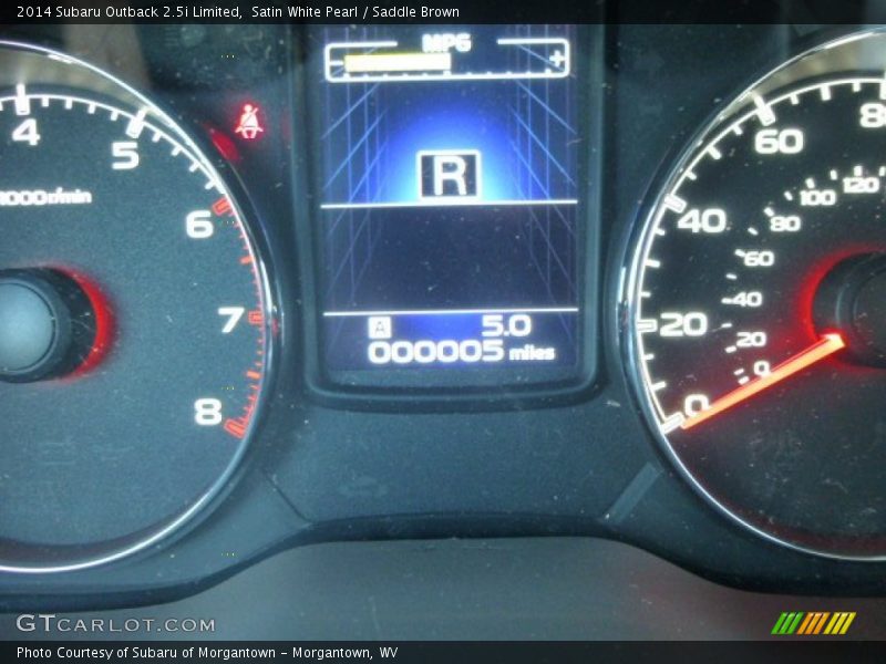 Satin White Pearl / Saddle Brown 2014 Subaru Outback 2.5i Limited