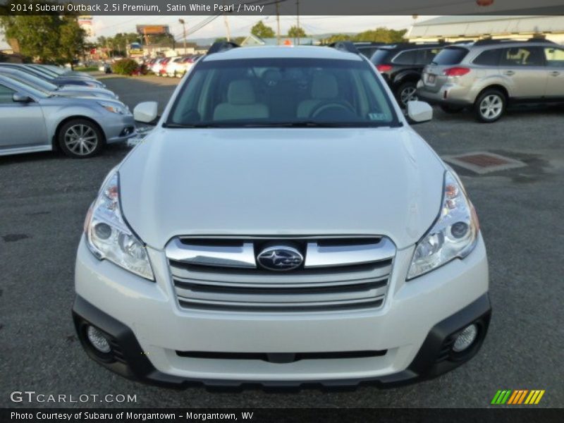 Satin White Pearl / Ivory 2014 Subaru Outback 2.5i Premium