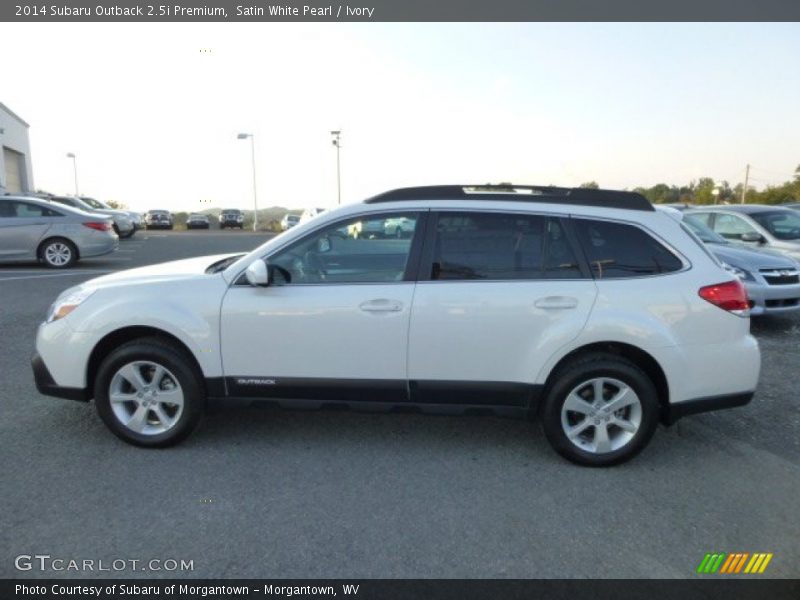 Satin White Pearl / Ivory 2014 Subaru Outback 2.5i Premium