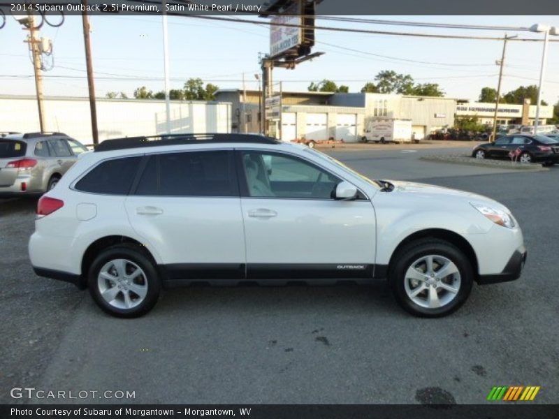 Satin White Pearl / Ivory 2014 Subaru Outback 2.5i Premium