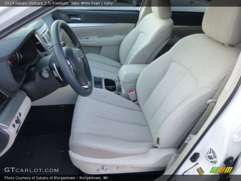 Satin White Pearl / Ivory 2014 Subaru Outback 2.5i Premium