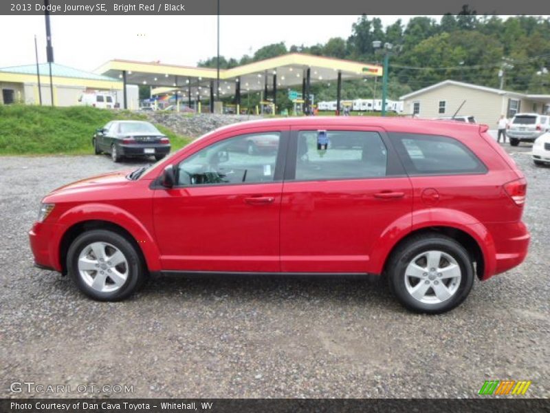 Bright Red / Black 2013 Dodge Journey SE