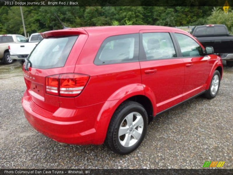 Bright Red / Black 2013 Dodge Journey SE