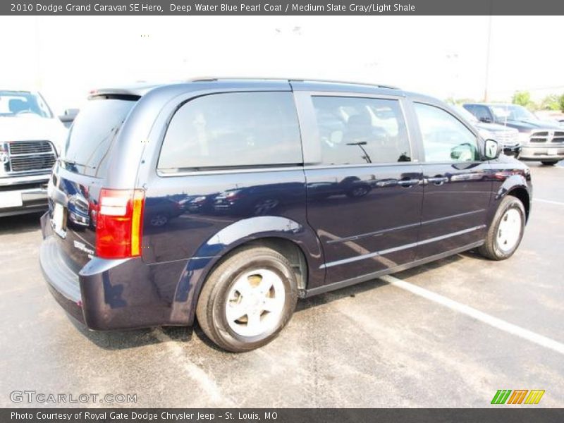 Deep Water Blue Pearl Coat / Medium Slate Gray/Light Shale 2010 Dodge Grand Caravan SE Hero