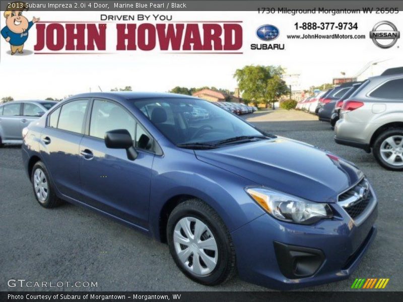 Marine Blue Pearl / Black 2013 Subaru Impreza 2.0i 4 Door