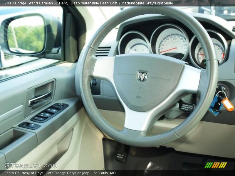 Deep Water Blue Pearl Coat / Medium Slate Gray/Light Shale 2010 Dodge Grand Caravan SE Hero