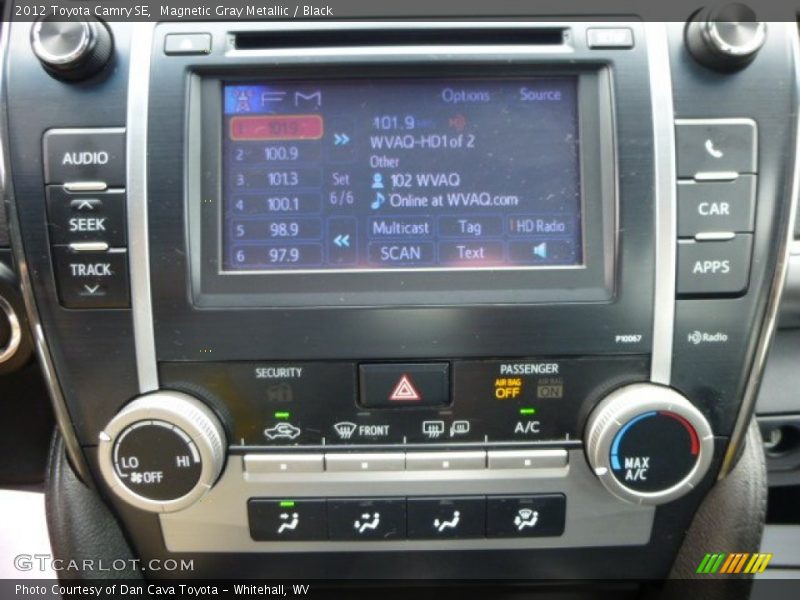 Magnetic Gray Metallic / Black 2012 Toyota Camry SE