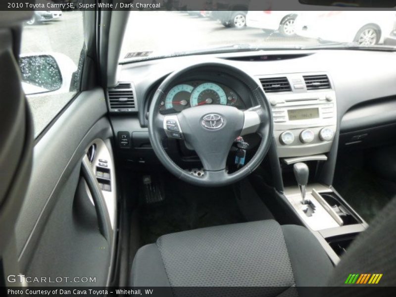 Super White / Dark Charcoal 2010 Toyota Camry SE