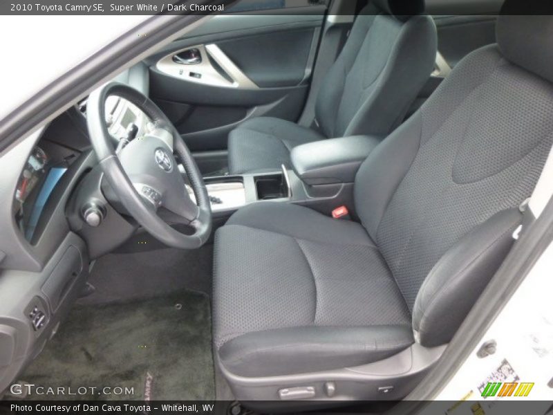 Super White / Dark Charcoal 2010 Toyota Camry SE