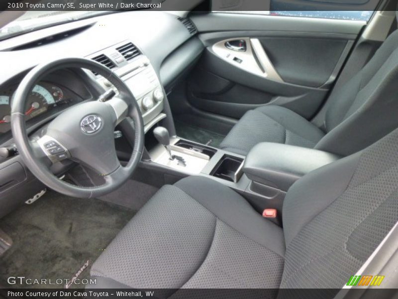 Super White / Dark Charcoal 2010 Toyota Camry SE