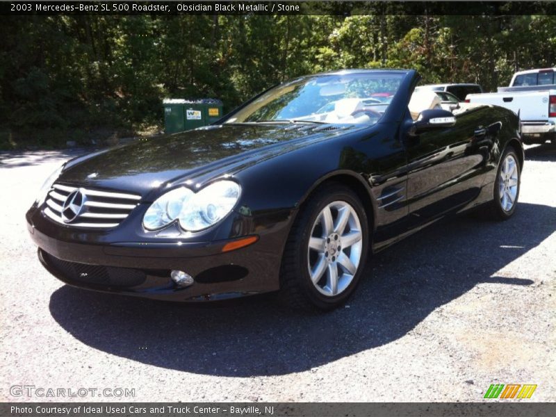 Obsidian Black Metallic / Stone 2003 Mercedes-Benz SL 500 Roadster