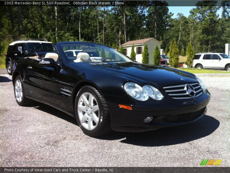 Obsidian Black Metallic / Stone 2003 Mercedes-Benz SL 500 Roadster