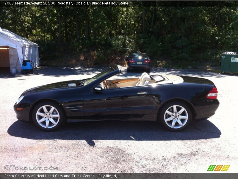 Obsidian Black Metallic / Stone 2003 Mercedes-Benz SL 500 Roadster