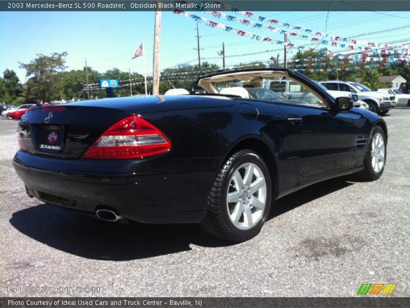 Obsidian Black Metallic / Stone 2003 Mercedes-Benz SL 500 Roadster