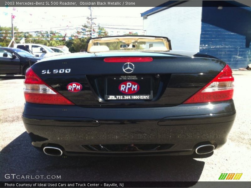 Obsidian Black Metallic / Stone 2003 Mercedes-Benz SL 500 Roadster