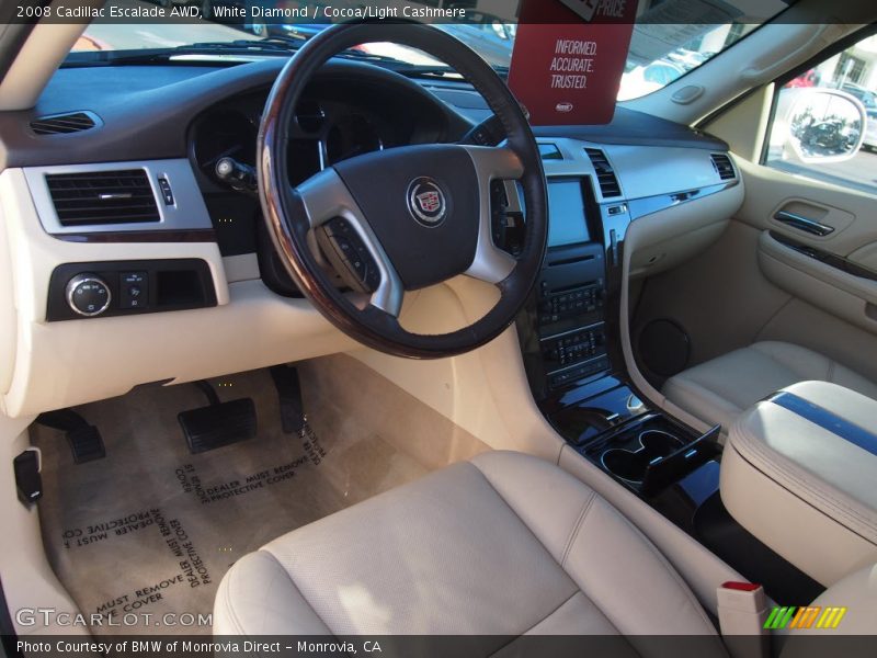 White Diamond / Cocoa/Light Cashmere 2008 Cadillac Escalade AWD