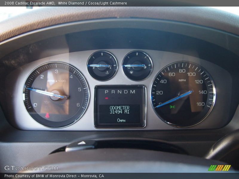 White Diamond / Cocoa/Light Cashmere 2008 Cadillac Escalade AWD