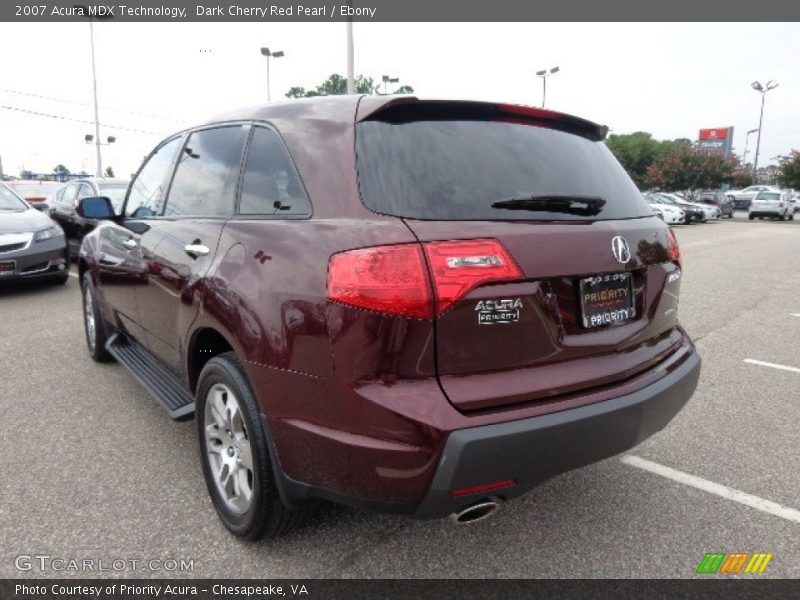 Dark Cherry Red Pearl / Ebony 2007 Acura MDX Technology