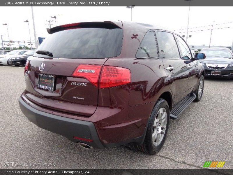 Dark Cherry Red Pearl / Ebony 2007 Acura MDX Technology