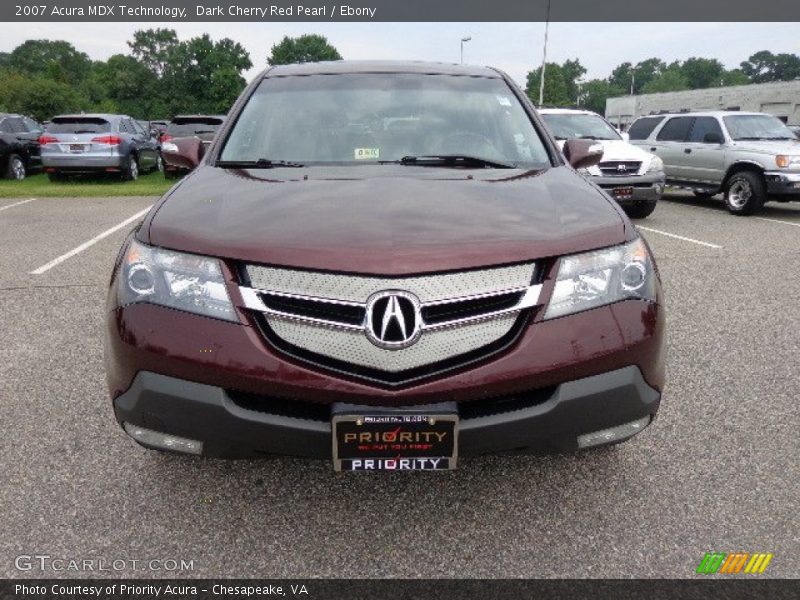Dark Cherry Red Pearl / Ebony 2007 Acura MDX Technology