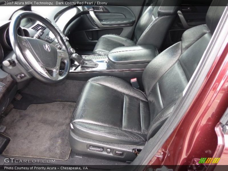 Front Seat of 2007 MDX Technology