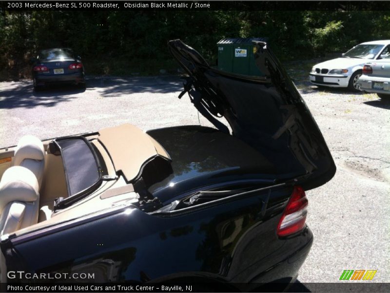 Obsidian Black Metallic / Stone 2003 Mercedes-Benz SL 500 Roadster