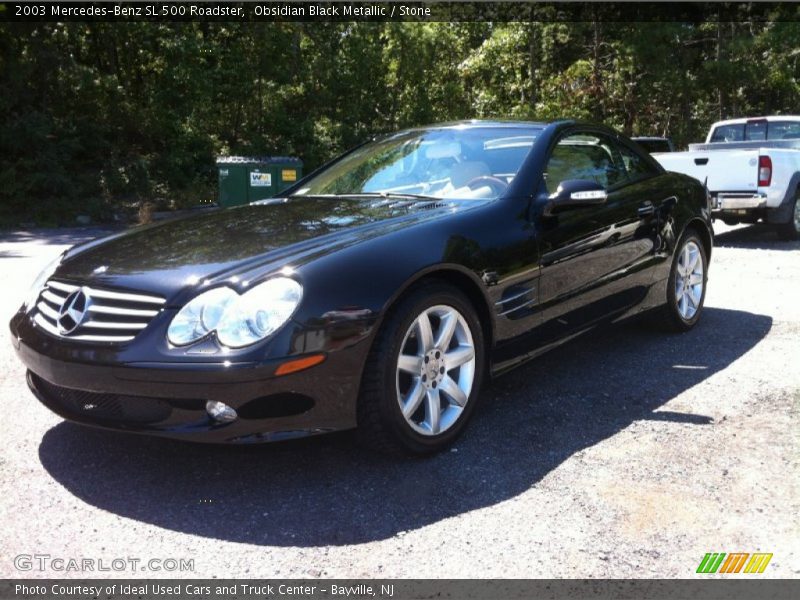 Obsidian Black Metallic / Stone 2003 Mercedes-Benz SL 500 Roadster