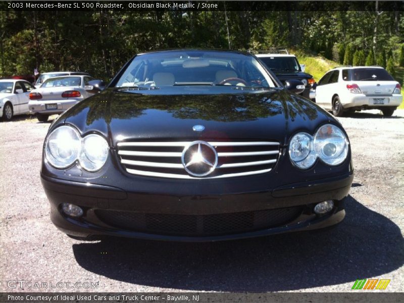 Obsidian Black Metallic / Stone 2003 Mercedes-Benz SL 500 Roadster