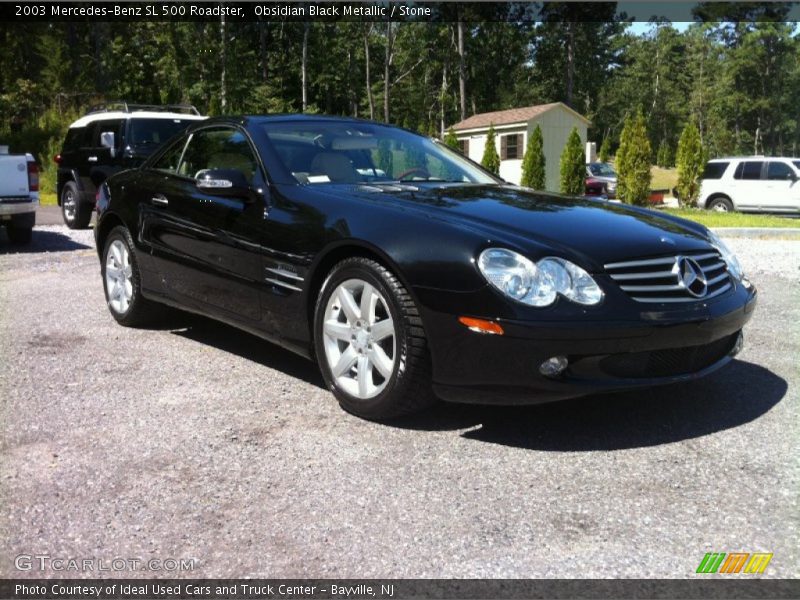 Obsidian Black Metallic / Stone 2003 Mercedes-Benz SL 500 Roadster