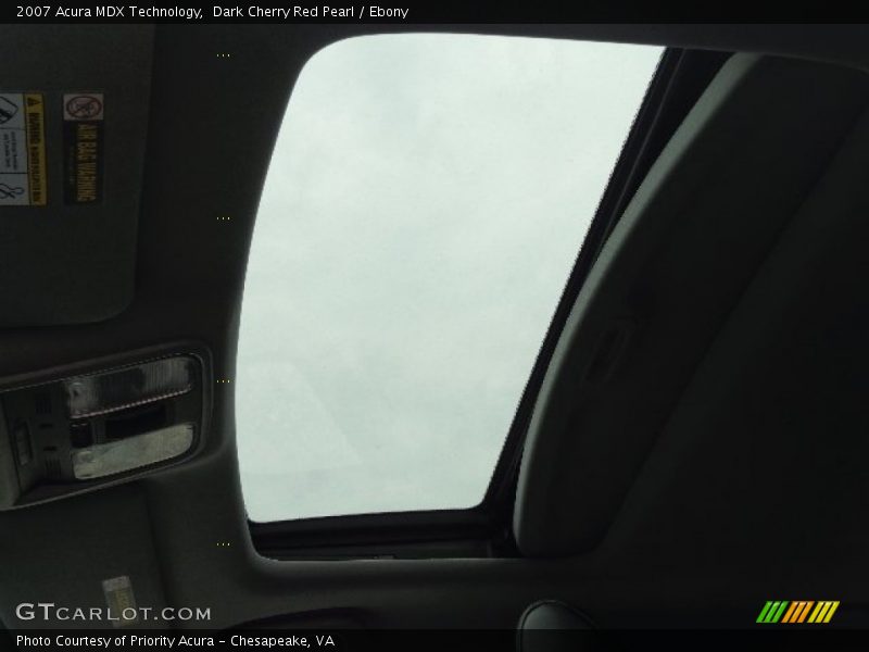 Dark Cherry Red Pearl / Ebony 2007 Acura MDX Technology