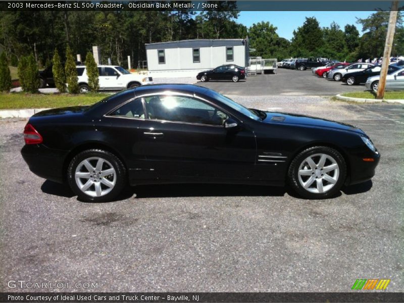 Obsidian Black Metallic / Stone 2003 Mercedes-Benz SL 500 Roadster