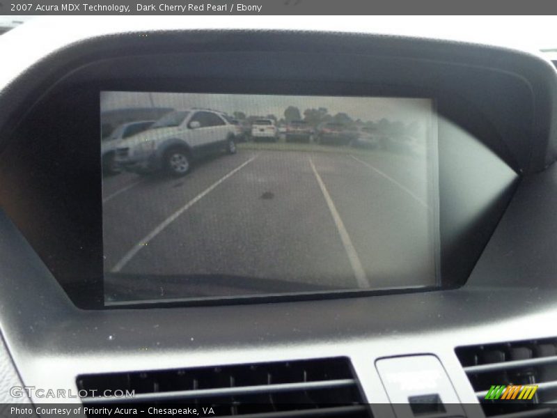 Dark Cherry Red Pearl / Ebony 2007 Acura MDX Technology