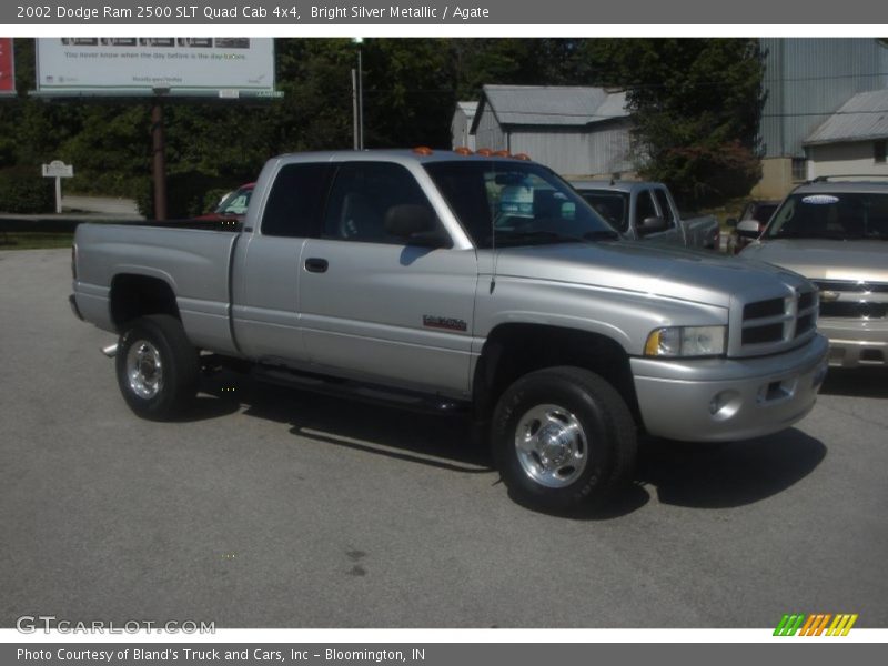 Bright Silver Metallic / Agate 2002 Dodge Ram 2500 SLT Quad Cab 4x4