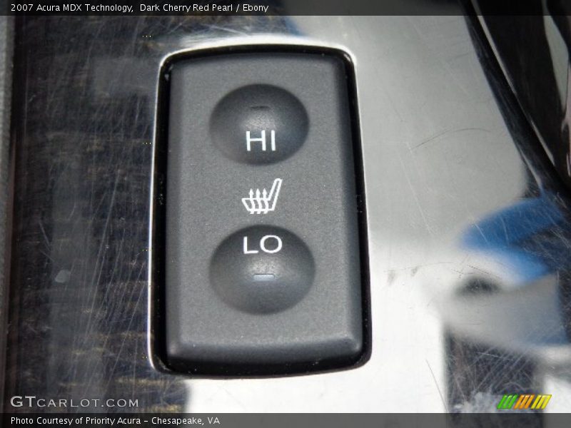 Dark Cherry Red Pearl / Ebony 2007 Acura MDX Technology