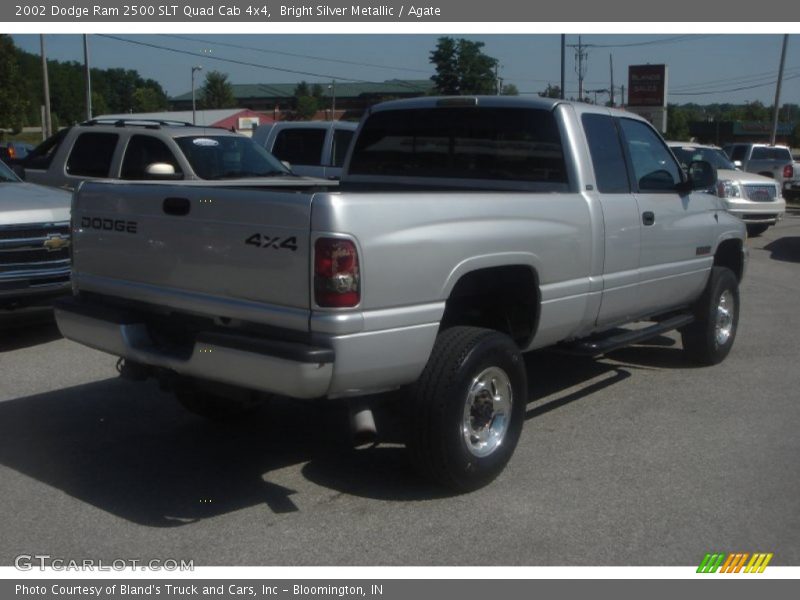 Bright Silver Metallic / Agate 2002 Dodge Ram 2500 SLT Quad Cab 4x4