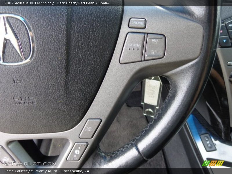 Dark Cherry Red Pearl / Ebony 2007 Acura MDX Technology