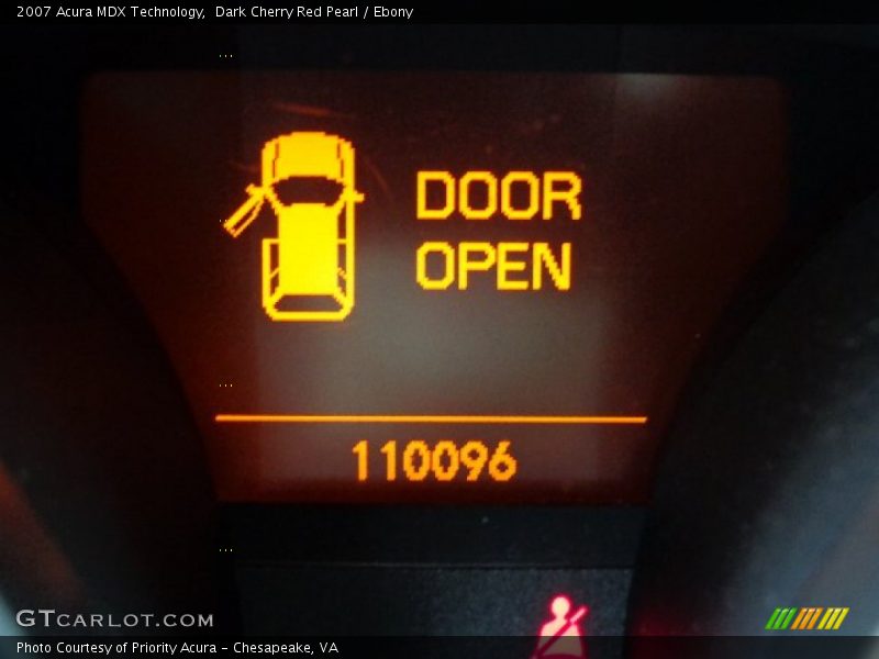 Dark Cherry Red Pearl / Ebony 2007 Acura MDX Technology
