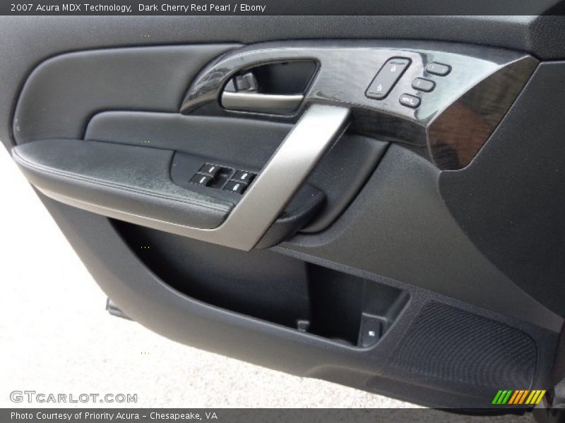 Dark Cherry Red Pearl / Ebony 2007 Acura MDX Technology