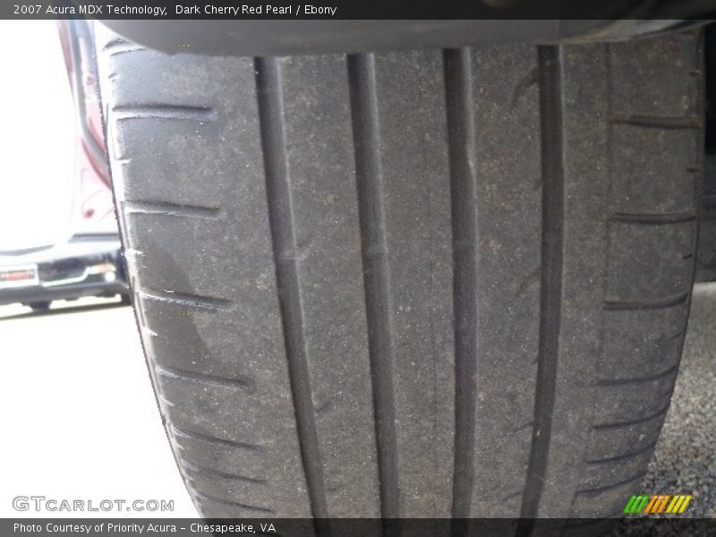 Dark Cherry Red Pearl / Ebony 2007 Acura MDX Technology