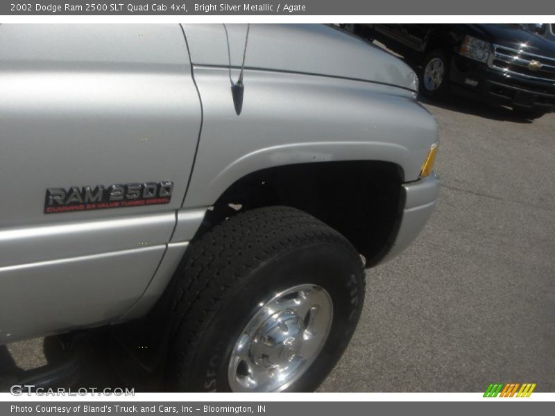 Bright Silver Metallic / Agate 2002 Dodge Ram 2500 SLT Quad Cab 4x4