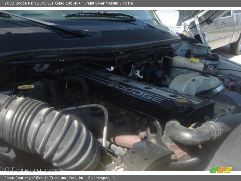 Bright Silver Metallic / Agate 2002 Dodge Ram 2500 SLT Quad Cab 4x4
