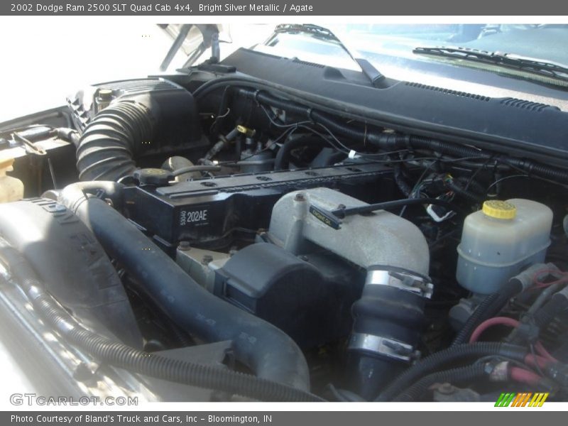 Bright Silver Metallic / Agate 2002 Dodge Ram 2500 SLT Quad Cab 4x4