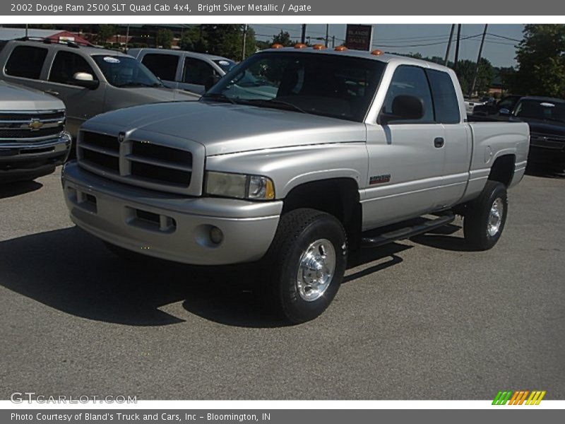 Bright Silver Metallic / Agate 2002 Dodge Ram 2500 SLT Quad Cab 4x4
