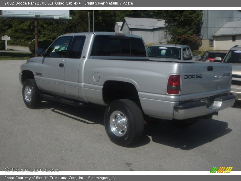 Bright Silver Metallic / Agate 2002 Dodge Ram 2500 SLT Quad Cab 4x4