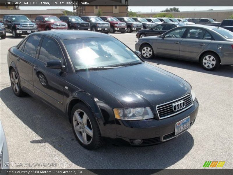 Brilliant Black / Ebony 2003 Audi A4 1.8T Sedan