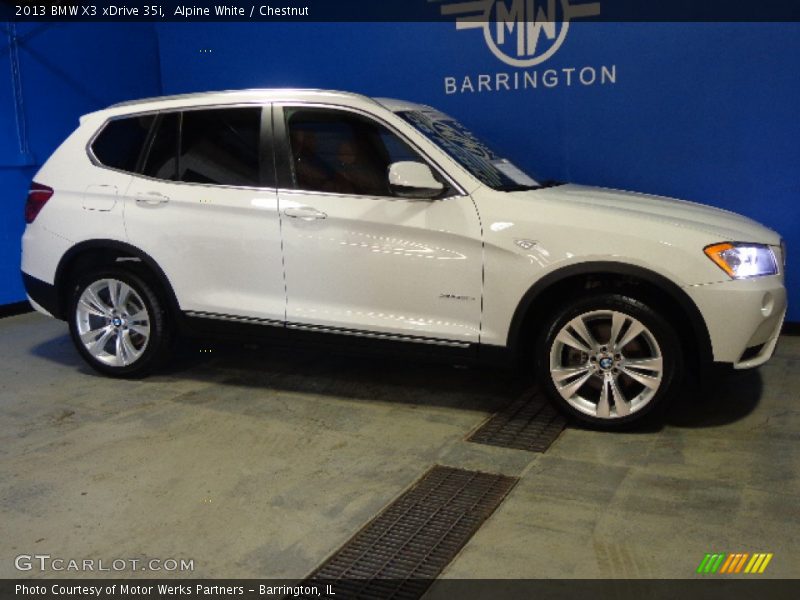 Alpine White / Chestnut 2013 BMW X3 xDrive 35i