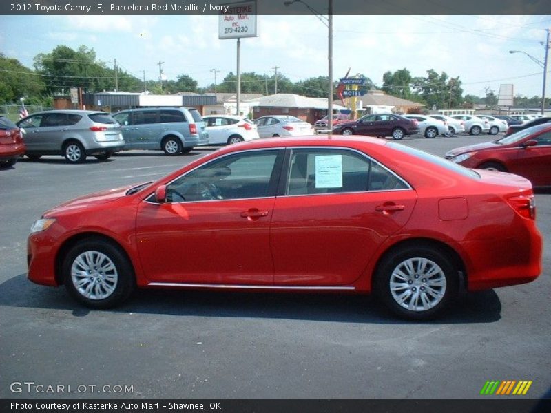 Barcelona Red Metallic / Ivory 2012 Toyota Camry LE
