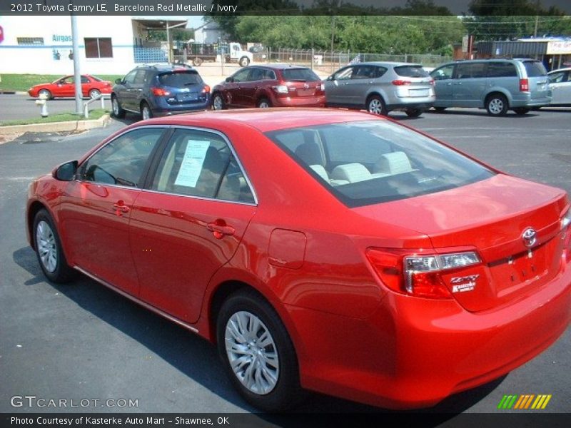 Barcelona Red Metallic / Ivory 2012 Toyota Camry LE
