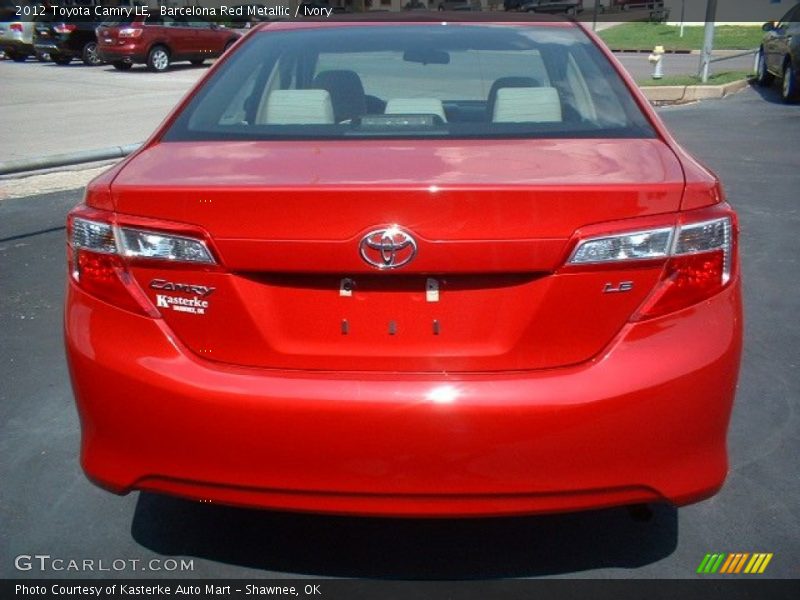 Barcelona Red Metallic / Ivory 2012 Toyota Camry LE