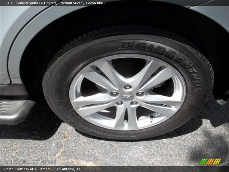 Radiant Silver / Cocoa Black 2010 Hyundai Santa Fe Limited